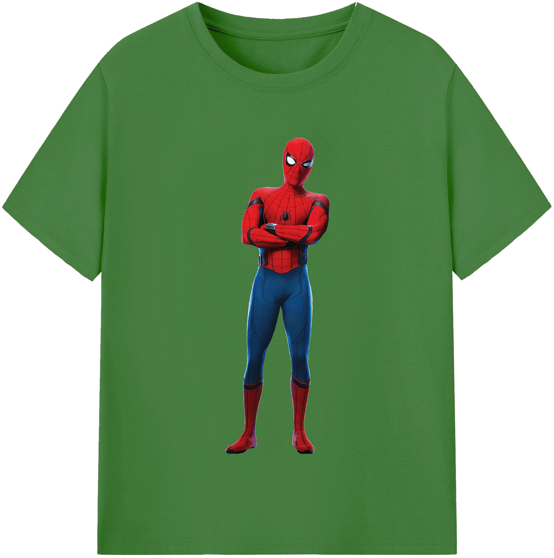 （画像用） Spider Man スパイダーマン レディースカジュアルプリントTシャツ（綿100％）